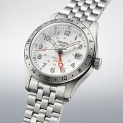 Seiko 5 sports SSK059K1 - bracciale e cassa acciaio - quadrante bianco con datario e funzione GMT